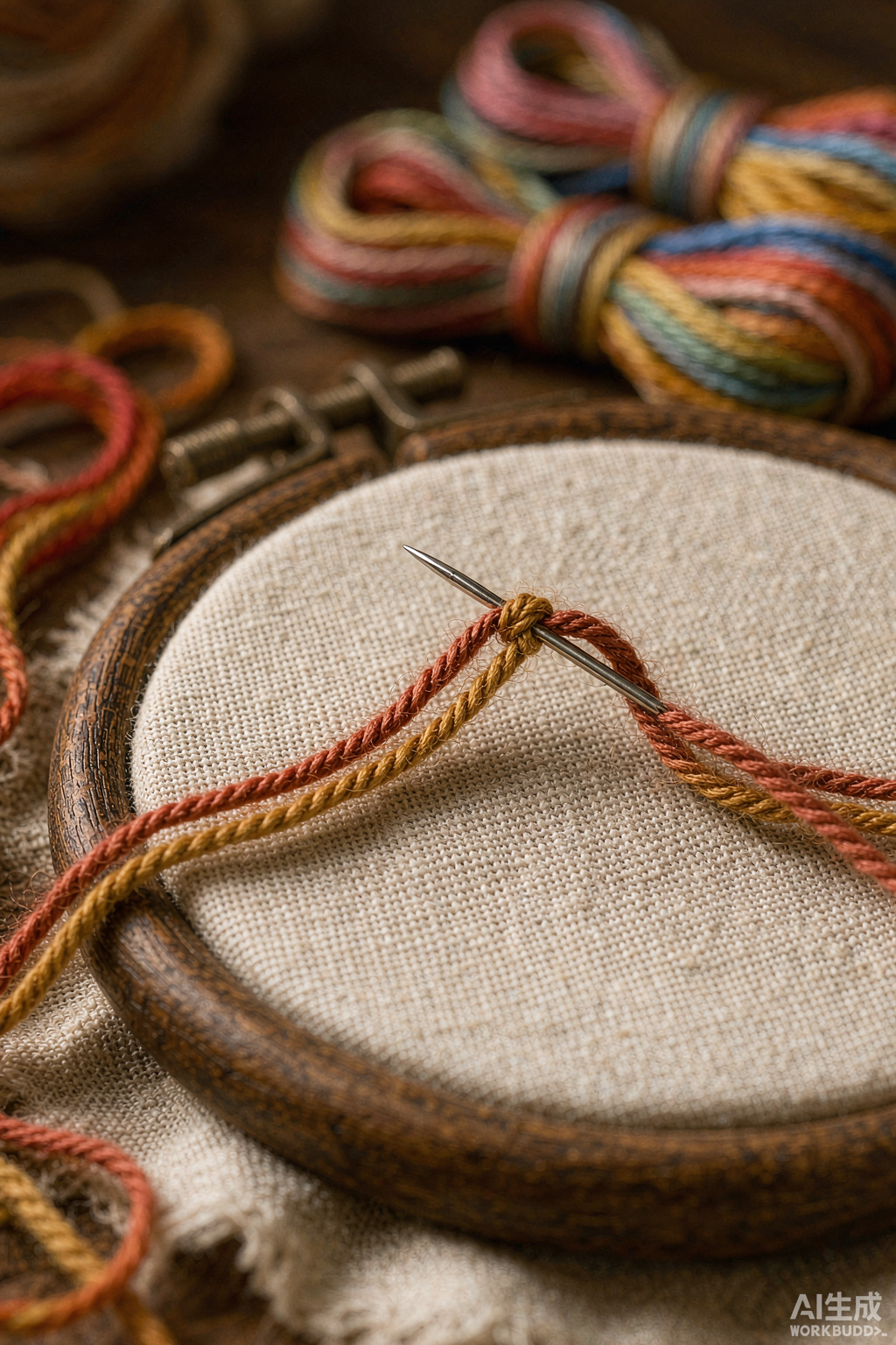 Handicraft embroidery detail